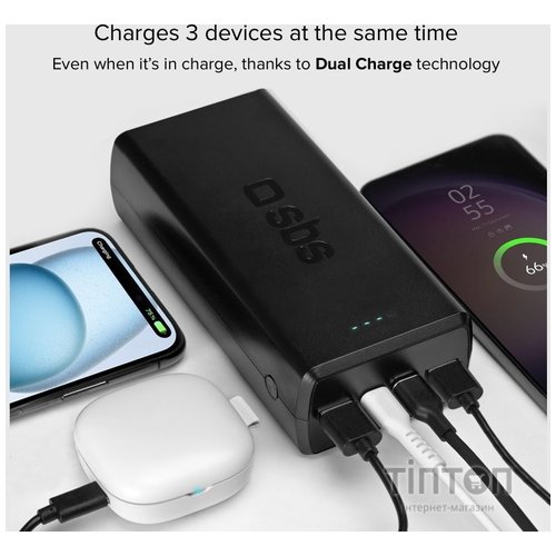 Універсальна мобільна батарея SBS 30000 mAh 20W Black (TTBB30000PD20K)