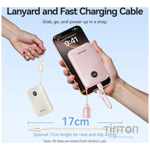 Універсальна мобільна батарея Vention 10000mAh 22.5W Blue (FKAL0-C)