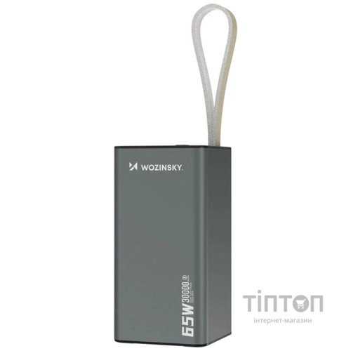 Універсальна мобільна батарея Wozinsky K65+ 30000 65W Gray (5907769364457)