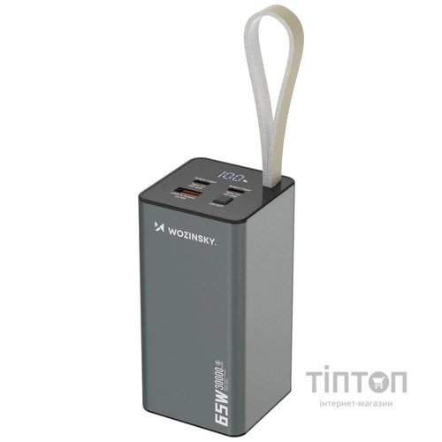 Універсальна мобільна батарея Wozinsky K65+ 30000 65W Gray (5907769364457)
