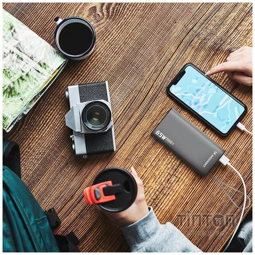Універсальна мобільна батарея Wozinsky K65+ 30000 65W Gray (5907769364457)