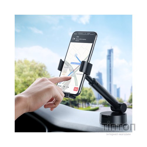 Універсальний автотримач Baseus 4.7-6.5" Gravity Simplism (на присоску) black (SUYL-JY01)