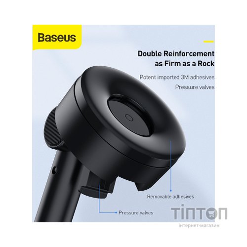 Універсальний автотримач Baseus 4.7-6.5" Gravity Simplism (на присоску) black (SUYL-JY01)