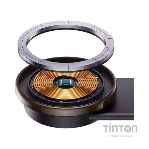 Універсальний автотримач Baseus C02 Pro Series Magnetic Wireless Charging Car Mount Cluster Black (C40156000111-00)