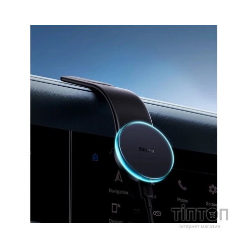 Універсальний автотримач Baseus C02 Pro Series Magnetic Wireless Charging Car Mount Cluster Black (C40156000111-00)