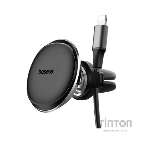 Універсальний автотримач Baseus Magnetic Car Mount Phone Holder with Cable Clip Air Vent Version Cluster Black (C40141201113-00)