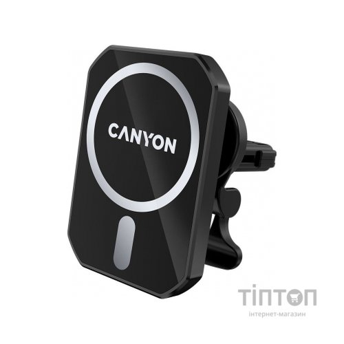 Універсальний автотримач Canyon Magnetic car holder and wireless charger, C-15-01, 15W (CNE-CCA15B01)
