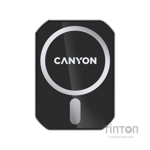 Універсальний автотримач Canyon Magnetic car holder and wireless charger, C-15-01, 15W (CNE-CCA15B01)