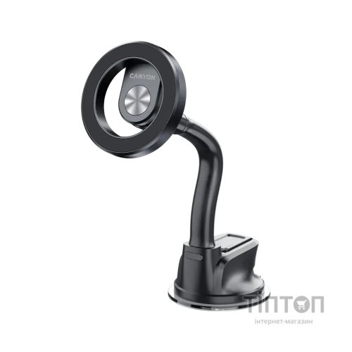 Універсальний автотримач Canyon Magnetic car holder OnGrip 12 suction + air vent Black (CNS-CCHM12)