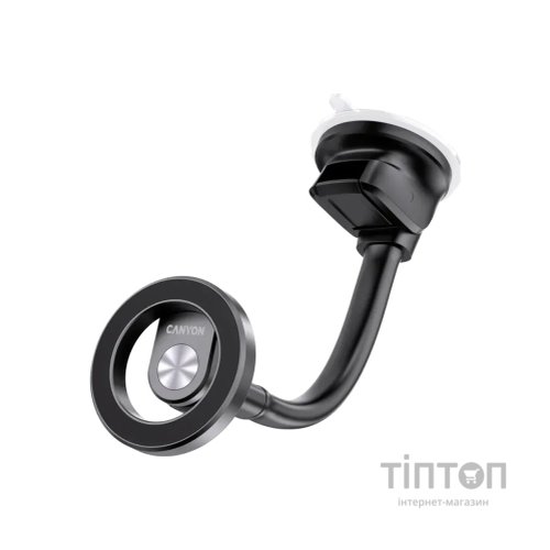 Універсальний автотримач Canyon Magnetic car holder OnGrip 12 suction + air vent Black (CNS-CCHM12)