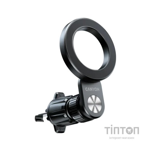 Універсальний автотримач Canyon Magnetic car holder OnGrip 12 suction + air vent Black (CNS-CCHM12)
