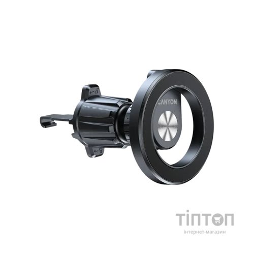 Універсальний автотримач Canyon Magnetic car holder OnGrip 12 suction + air vent Black (CNS-CCHM12)