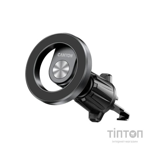 Універсальний автотримач Canyon Magnetic car holder OnGrip 12 suction + air vent Black (CNS-CCHM12)
