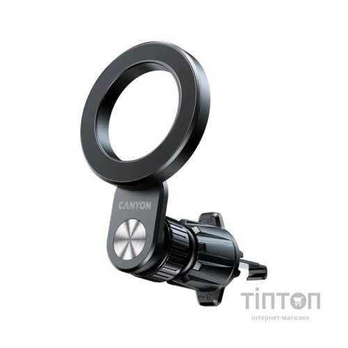 Універсальний автотримач Canyon Magnetic car holder OnGrip 12 suction + air vent Black (CNS-CCHM12)