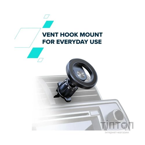 Універсальний автотримач Canyon Magnetic car holder OnGrip 12 suction + air vent Black (CNS-CCHM12)