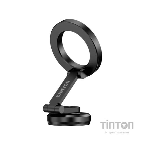 Універсальний автотримач Canyon Magnetic phone holder OnGrip 10 aluminum Black (CNS-CCHM10)