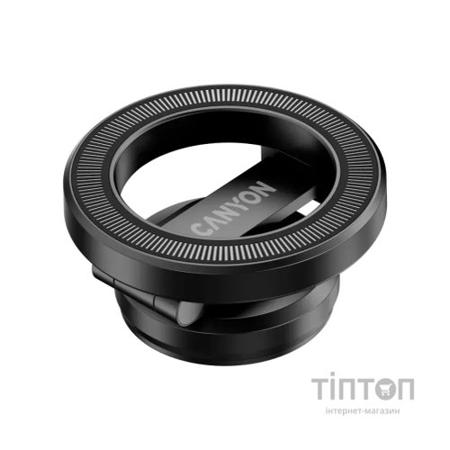 Універсальний автотримач Canyon Magnetic phone holder OnGrip 10 aluminum Black (CNS-CCHM10)