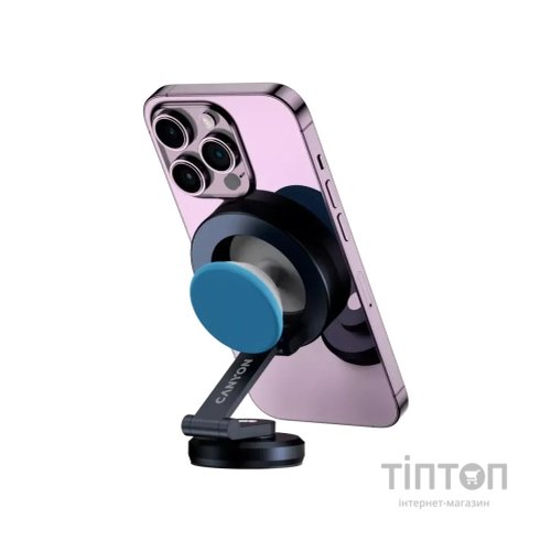 Універсальний автотримач Canyon Magnetic phone holder OnGrip 10 aluminum Black (CNS-CCHM10)