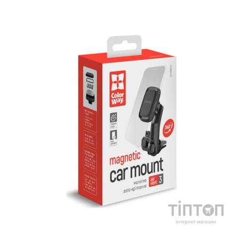Універсальний автотримач ColorWay Air Vent-3 (360 rotation) magnetic Gray (CW-CHM07-GR)