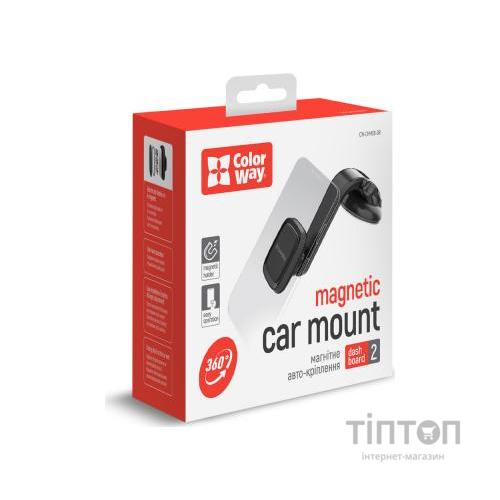 Універсальний автотримач ColorWay Dashboard-2 (360 rotation) magnetic Gray (CW-CHM08-GR)