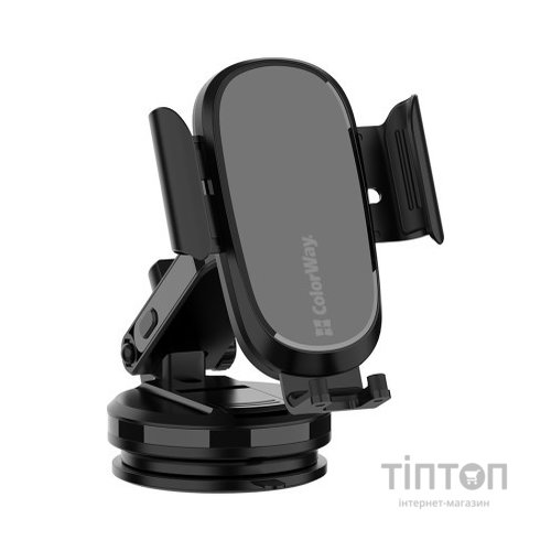 Універсальний автотримач ColorWay Dashboard Car Wireless Charger 15W Black (CW-CHAW037Q-BK)
