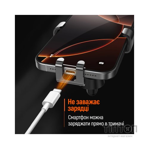 Універсальний автотримач ColorWay Gravity Mechanical Car Mount Black (CW-CHG18-BK)