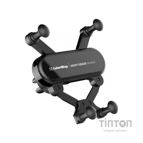 Універсальний автотримач ColorWay Gravity Sensor Holder Black (CW-CHG11-BK)