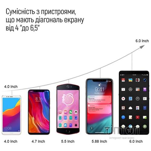 Універсальний автотримач ColorWay Magnetic Metallic Air Vent-1 Black (CW-CHM04-BK)