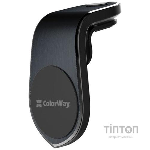 Універсальний автотримач ColorWay Magnetic Metallic Air Vent-1 Black (CW-CHM04-BK)