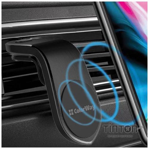 Універсальний автотримач ColorWay Magnetic Metallic Air Vent-1 Black (CW-CHM04-BK)