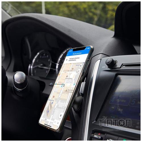 Універсальний автотримач ColorWay Metallic Air Vent-4(360 rotation) magnetic Black (CW-CHM09-BK)