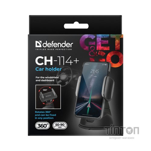 Універсальний автотримач Defender CH-114+ 50-90 мм, на панель (29114)