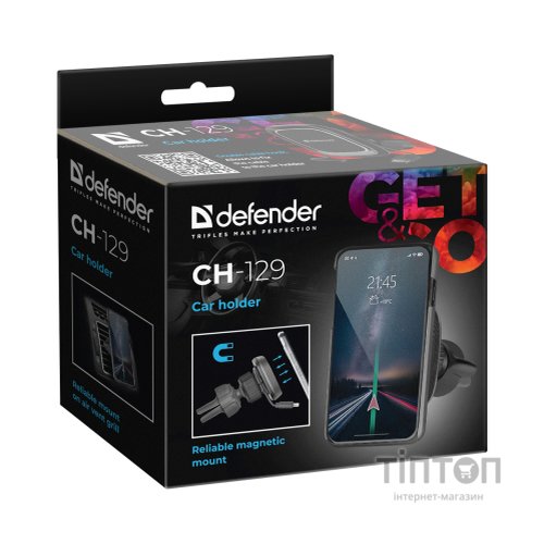 Універсальний автотримач Defender CH-129 магніт, на решітку вентиляції (29129)