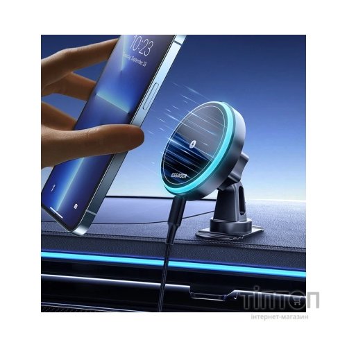 Універсальний автотримач Essager Element magnetic wireless charging car bracket outlet+paste mode (EZJCX-YS01-Z)