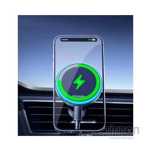 Універсальний автотримач Essager Element magnetic wireless charging car bracket outlet+paste mode (EZJCX-YS01-Z)