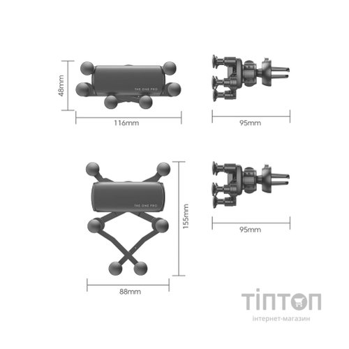 Універсальний автотримач Essager Tourist Gravity Car Mount Phone Holder Black (EZJZL-TR01)