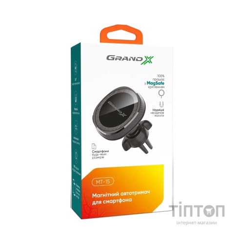 Універсальний автотримач Grand-X MT-15 MagSafe (кріплення на дефлектор) (MT-15)