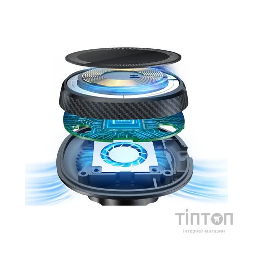 Універсальний автотримач Grand-X MT-15W MagSafe з зарядкою 15W (кріплення на дефлектор) (MT-15W)