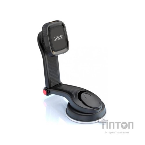 Універсальний автотримач XO C106 Dashboard suction cup adjustable magnetic Phone holder Black (6920680830343)