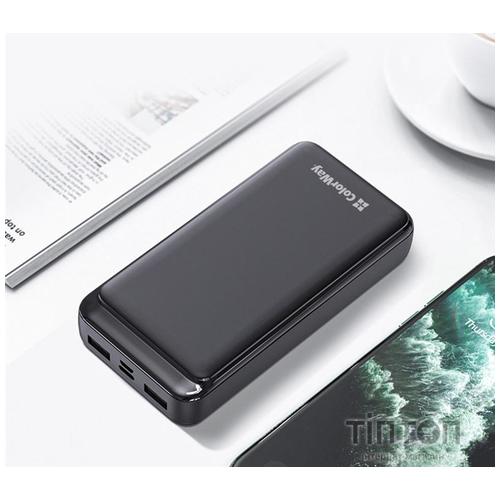 Универсальная мобильная батарея ColorWay Slim 20000mAh Black (CW-PB200LPD2BK)