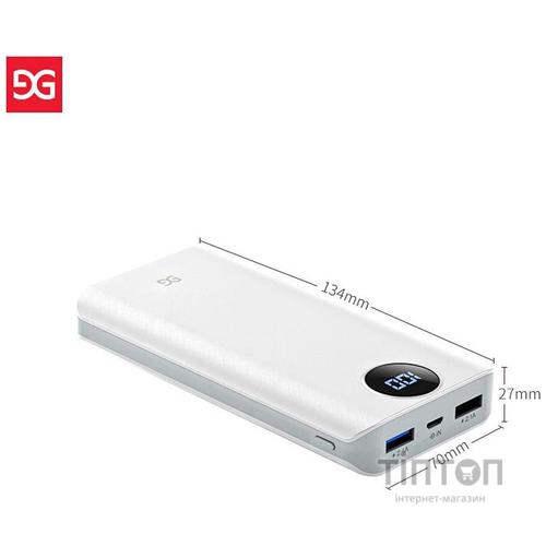 Универсальная мобильная батарея Gusgu Xiamen Mini 80000M 20000 mAh White (GB/T-35590/UA-102807)