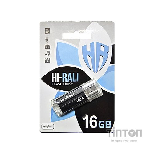 USB флеш накопичувач Hi-Rali 16GB Corsair Series Black USB 2.0 (HI-16GBCORBK)
