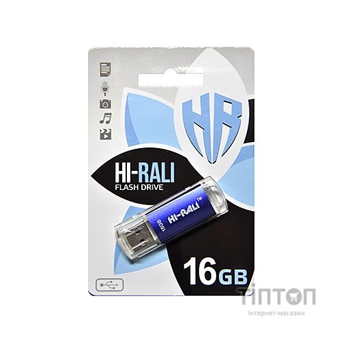 USB флеш накопичувач Hi-Rali 16GB Rocket Series Blue USB 2.0 (HI-16GBVCBL)