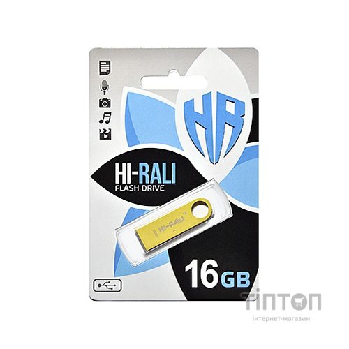 USB флеш накопичувач Hi-Rali 16GB Rocket Series Gold USB 2.0 (HI-16GBSHGD)