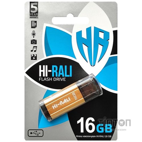 USB 16GB Hi-Rali Stark Series Gold (HI-16GBSTGD)