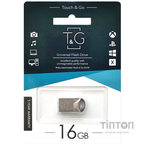 USB 16GB T&G 106 Metal Series Silver (TG106-16G)