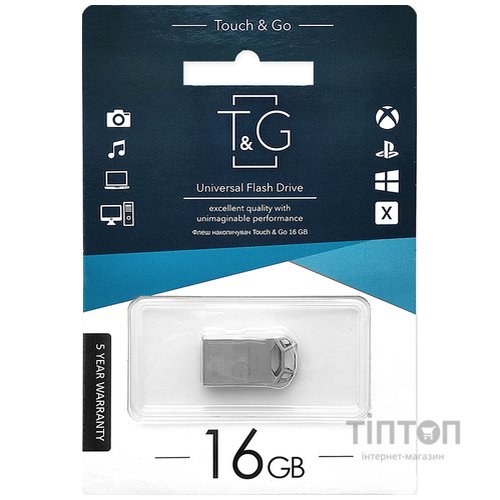 USB 16GB T&G 110 Metal Series Silver (TG110-16G)