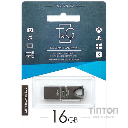 USB 16GB T&G 117 Metal Series Black (TG117BK-16G)