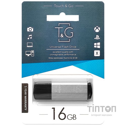 USB 16GB T&G 121 Vega Series Silver (TG121-16GBSL)