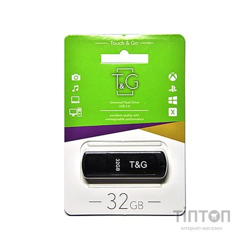 USB флеш накопичувач T&G 32GB 011 Classic Series Black USB 2.0 (TG011-32GBBK)